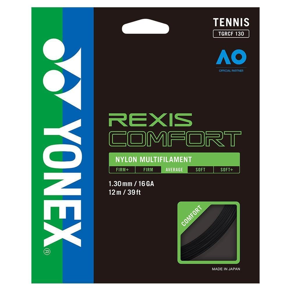 YONEX Rexis Comfort Tennis String Set (Black, 16)