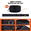 ATENTO 2 Pairs Ankle Strap for Cable Machine, Comfortable Padded Ankle Wrist Cuffs for Kickbacks, Glutes Workout & Lower Body Exercises, Adjustable & Breathable Ankle Straps for Women & Men (Black) view 3