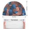 USA Flag Swimming Cap, Shower Cap for Adults and Children with Long Hair to Keep Hair Dry Hats view 2