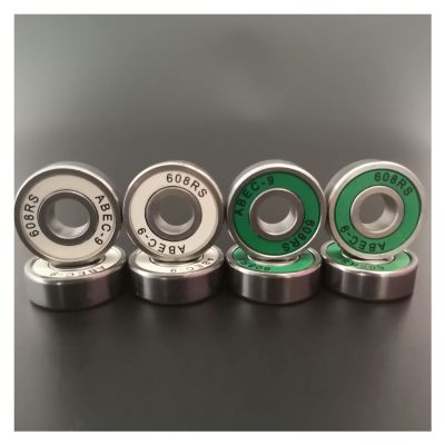 SUOFEILAIMU 8pcs 608RS Skateboard Roller Skates Drift Board Longboard Bearing ABEC-9 Silent Bearings 8x22x7mm (Size : White Cover)