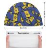 Barbados Flag Swimming Cap, Shower Cap for Adults and Children with Long Hair to Keep Hair Dry Hats view 2