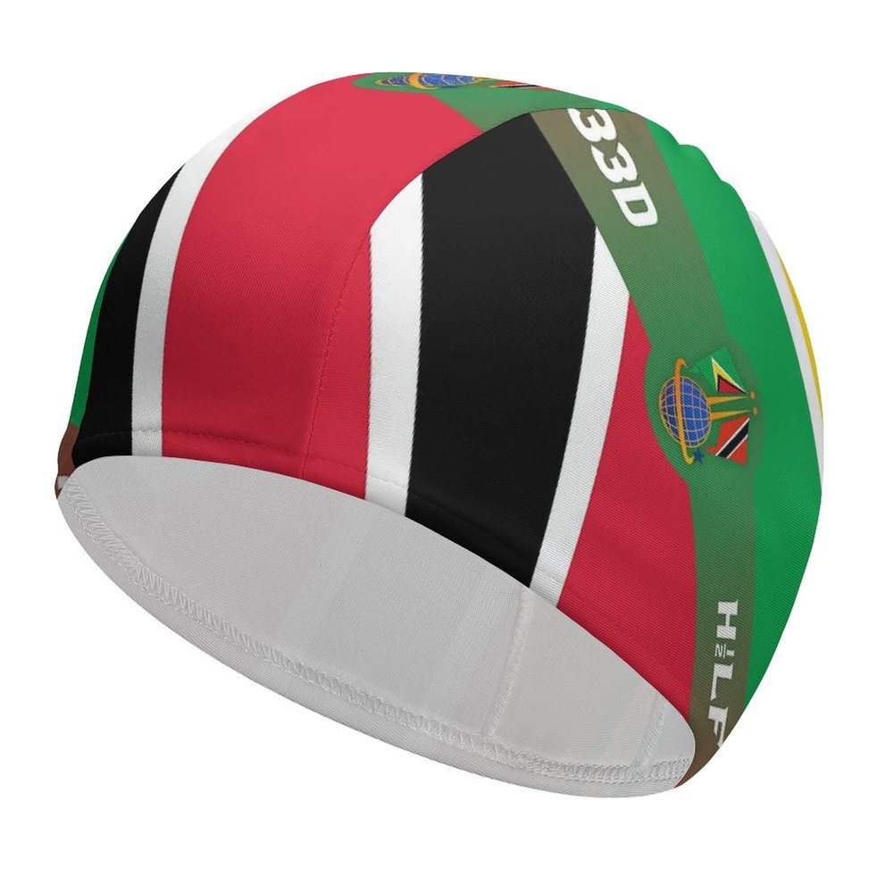 Guyana - Trinidad 5'x3' Cape Flag Swimming Cap, Shower Cap for Adults and Children with Long Hair to Keep Hair Dry Hats