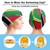 Guyana - Trinidad 5'x3' Cape Flag Swimming Cap, Shower Cap for Adults and Children with Long Hair to Keep Hair Dry Hats view 3