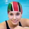 Guyana - Trinidad 5'x3' Cape Flag Swimming Cap, Shower Cap for Adults and Children with Long Hair to Keep Hair Dry Hats view 4