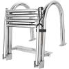 Boat Ladder Foldable Ladders Swimming Bathing Ladder Telescopic Boat Pool Ladder, Yacht Deck Ladder Stainless Steel Floating Deck Ladder with Non-Slip Pedal Or Pool view 1