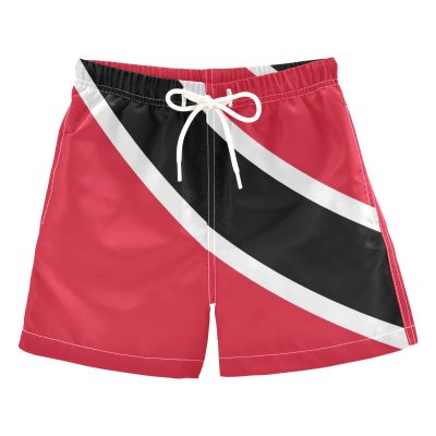 Aflyko Patriot Boys' Board Shorts Trinidad and Tobago Flag Little Kid Swim Trunk Girls Swimwear All Day Shorts