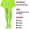 Lastclream High Waisted Tights for Women Cosplay Costume Stockings 80 Denier Semi Opaque Pantyhose Full Footed (Fluorescent Green) view 4
