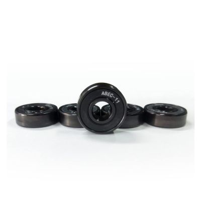 SUOFEILAIMU 608 2RS Ceramic Bearings ABEC-11 High Precision Skateboard Bearing MS2304-1 Roller Skate Bearing (Color : Black 16pcs)
