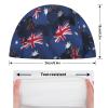 Australian Flag Swimming Cap, Shower Cap for Adults and Children with Long Hair to Keep Hair Dry Hats view 2