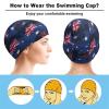 Australian Flag Swimming Cap, Shower Cap for Adults and Children with Long Hair to Keep Hair Dry Hats view 3