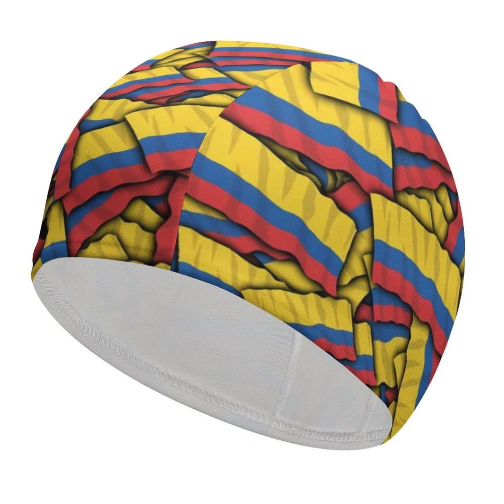 Colombian Flag Swimming Cap, Shower Cap for Adults and Children with Long Hair to Keep Hair Dry Hats