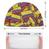 Colombian Flag Swimming Cap, Shower Cap for Adults and Children with Long Hair to Keep Hair Dry Hats view 2