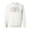 UGP Campus Apparel AW1152 - Illinois Fighting Illini Dot Script Crewneck Sweatshirt - X-Large - White view 1