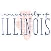 UGP Campus Apparel AW1152 - Illinois Fighting Illini Dot Script Crewneck Sweatshirt - X-Large - White view 2