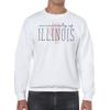 UGP Campus Apparel AW1152 - Illinois Fighting Illini Dot Script Crewneck Sweatshirt - X-Large - White view 4