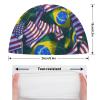 Brazil Flag Swimming Cap, Shower Cap for Adults and Children with Long Hair to Keep Hair Dry Hats view 2
