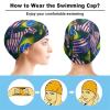 Brazil Flag Swimming Cap, Shower Cap for Adults and Children with Long Hair to Keep Hair Dry Hats view 3