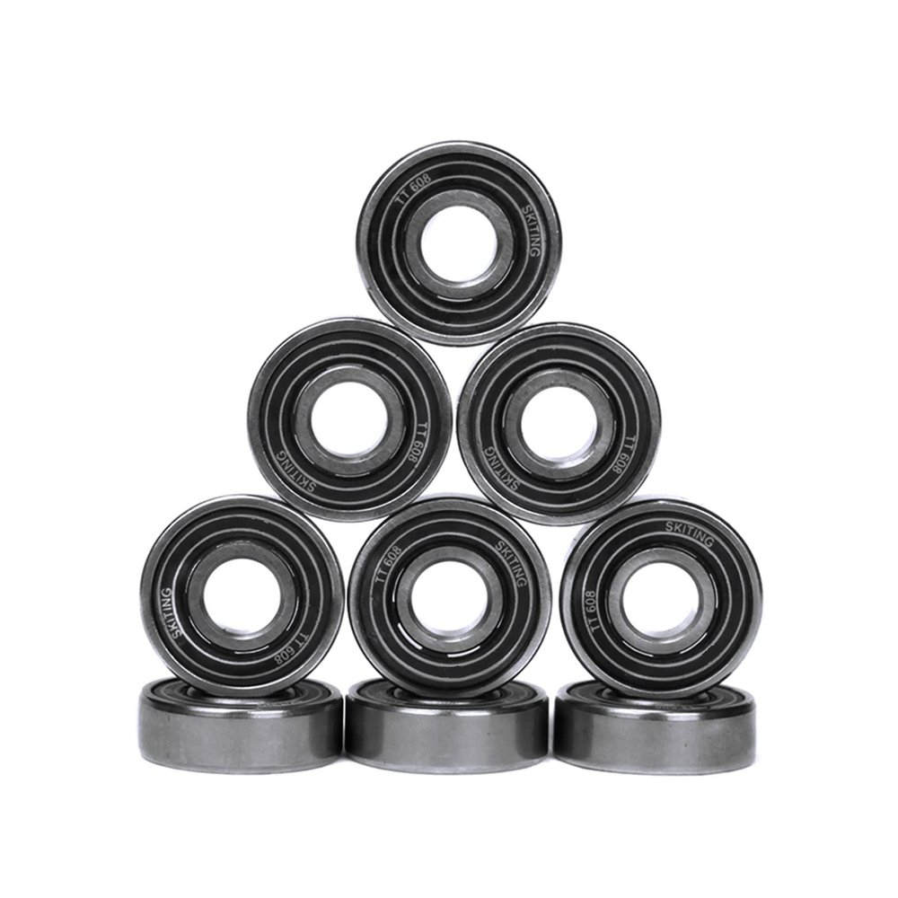 SUOFEILAIMU 16pcs Roller Skate Bearings White Ceramic High Speed Skating Bearing 608 Skateboard Drift Board Shaft Speed Bearings