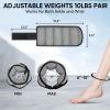 APEXUP 10lbs/Pair Adjustable Ankle Weights for Women and Men, Modularized Leg Weight Straps for Yoga, Walking, Running, Aerobics, Gym, Physical Therapy (Grey) view 2