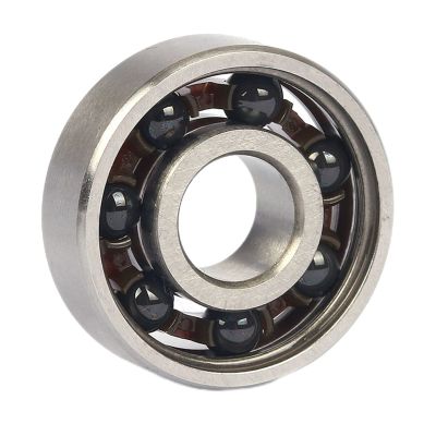 SUOFEILAIMU 10PCS 608 2RS Chrome Steel Ring with Black Si3N4 Ceramic Balls Longboard Inline Skate Skateboard Bearings
