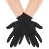 Yolev Short Satin Gloves Wrist Length Opera Gloves Women's Gown Gloves Wedding Bridal Gloves for Dinner Banquet Tea Party (Black) view 1