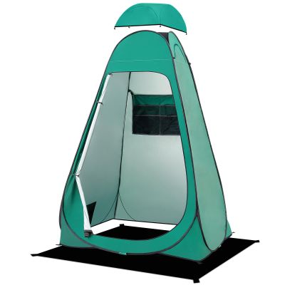 BRIAN & DANY Pop Up Shower Tent, Portable Changing Tent with Rain Shelter & Windows, Privacy Camping Tent for Hiking Beach, UPF 50+ & Waterproof, 47.2" x 47.2" x 74.8", Green