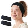 CHARM Mens Sports Headband 2-Pack - Towel Bandana Sweat Wicking Pair Active Wear Black view 1