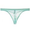 Faringoto Men's Ice Silk Thong Transparent U Convex Invisible T Pants Light Blue view 1