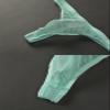 Faringoto Men's Ice Silk Thong Transparent U Convex Invisible T Pants Light Blue view 2