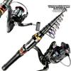 HNHYNSY Telescopic Fishing Rod Sea Rod Set Rock Rod and Metal Fishing Reel Combination Rod with 5.2:1 Speed Ratio Fishing Reel Carbon Fiber Fishing Rod for Travel Fishing Rods view 3