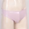 YONGHS Men Micro Bikini Briefs Metallic Sissy Bulge Pouch Panties Smooth Thongs Crossdress Underwear Pink 3X-Large view 4