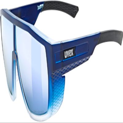uvex contrast enhancing sports sunglasses for hiking/running/cycling with UV protection, for women & men, mtn style CV, Blue Matt Fade/Blue, one size