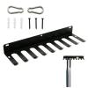 Aolamegs Baseball Bat Holder Rack - Metal Hanger for Softball, Storage & Display, Holds 16 Player Bats, Black