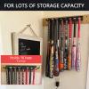 Aolamegs Baseball Bat Holder Rack - Metal Hanger for Softball, Storage & Display, Holds 16 Player Bats, Black view 3
