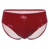 Loloda Men Shiny Liquid Metallic Underwear Bikini Swimsuit Bulge Pouch Swim Trunks Red Large view 1