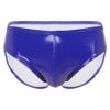 Loloda Men Shiny Liquid Metallic Underwear Bikini Swimsuit Bulge Pouch Swim Trunks Silver XX-Large view 1