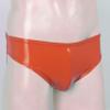 Loloda Men Shiny Liquid Metallic Underwear Bikini Swimsuit Bulge Pouch Swim Trunks Orange Large view 4
