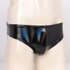 Loloda Men Shiny Liquid Metallic Underwear Bikini Swimsuit Bulge Pouch Swim Trunks Black B XX-Large view 4