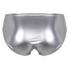 Loloda Men Shiny Liquid Metallic Underwear Bikini Swimsuit Bulge Pouch Swim Trunks Silver Large view 1