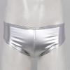 Loloda Men Shiny Liquid Metallic Underwear Bikini Swimsuit Bulge Pouch Swim Trunks Silver Large view 3