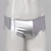 Loloda Men Shiny Liquid Metallic Underwear Bikini Swimsuit Bulge Pouch Swim Trunks Silver Large view 4