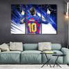 3 Panels Canvas Wall Art Soccer Star Lionel Messi Paintings Inspirational Poster Artwork for Houses Wall Decoration Poster Print Home Decor Framed Gallery Wrapped Stretched Ready to Hang 36x24 in view 2