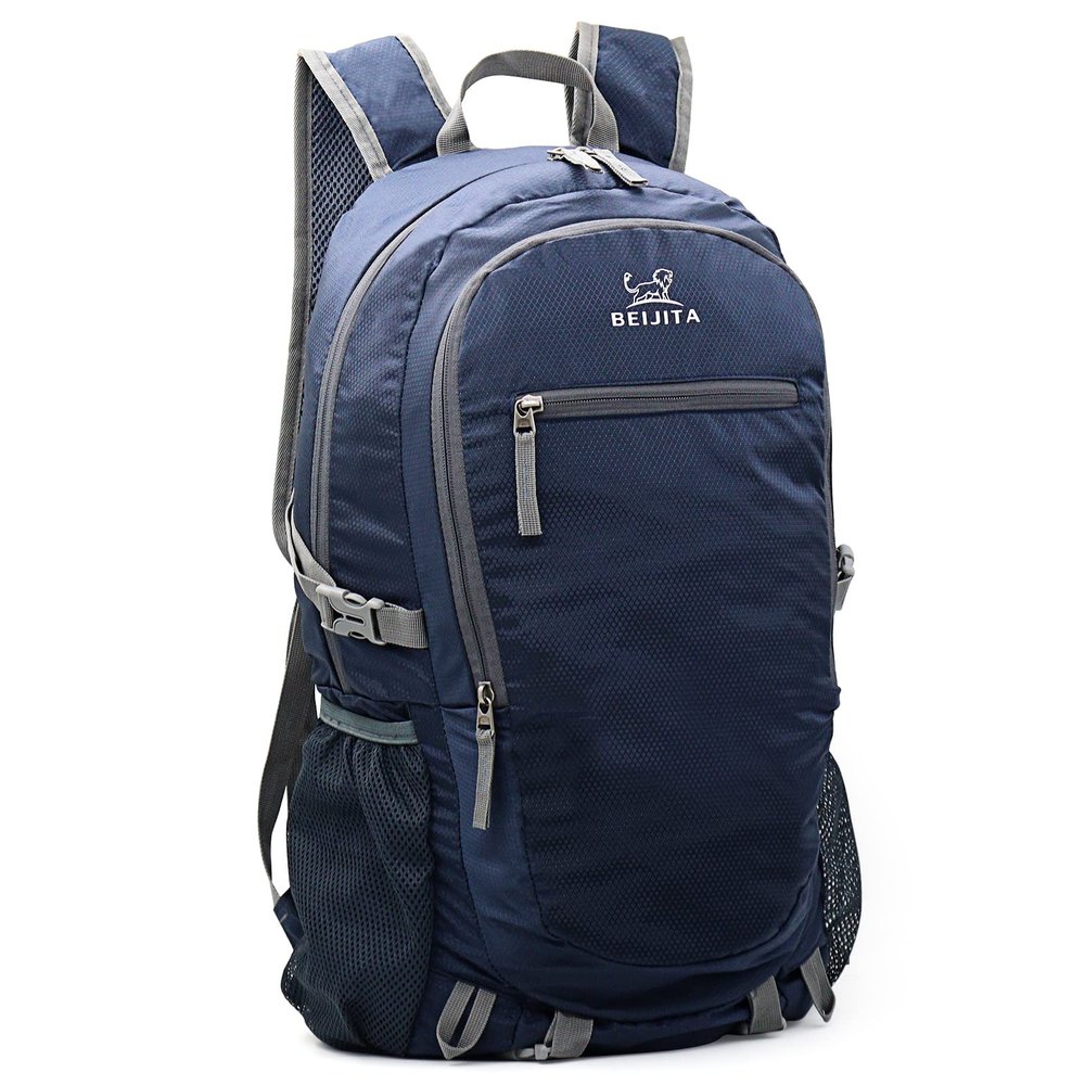 BEIJITA 40L Lightweight Hiking Backpack, Hiking Daypacks - Durable Backpack,Foldable Waterproof Back Pack, Ultra Lightweight Foldable Backpack Travel for Women Men (Blue)