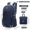 BEIJITA 40L Lightweight Hiking Backpack, Hiking Daypacks - Durable Backpack,Foldable Waterproof Back Pack, Ultra Lightweight Foldable Backpack Travel for Women Men (Blue) view 2