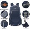 BEIJITA 40L Lightweight Hiking Backpack, Hiking Daypacks - Durable Backpack,Foldable Waterproof Back Pack, Ultra Lightweight Foldable Backpack Travel for Women Men (Blue) view 4