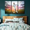 TISHIRON Stadium Mural 3 Pieces Canvas Wall Art Cristiano Ronaldo Paintings Soccer Superstar Poster Canvas Wall Art Print for Bedroom Living Room Office Decorations Framed Ready to Hang 42x28 in view 2