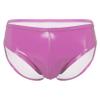 Loloda Men Shiny Liquid Metallic Underwear Bikini Swimsuit Bulge Pouch Swim Trunks Hot Pink 4X-Large view 1