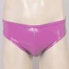 Loloda Men Shiny Liquid Metallic Underwear Bikini Swimsuit Bulge Pouch Swim Trunks Hot Pink 4X-Large view 3