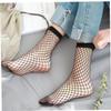 TOSSPER 3 Pairs Women Black Fishnet Socks Elastic Ankle Short Socks Hollow Out Mesh Net Socks Tights for Summer Wear view 4