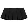 Fldy Womens Extreme Mini Dance Skirt Preppy Style Pleated Skirts Flare A Line Cosplay Dress Black One Size view 3